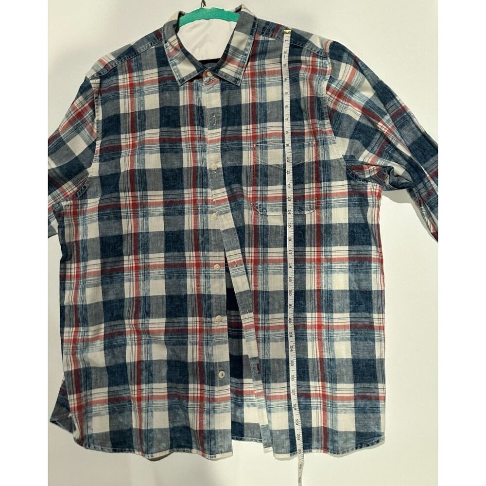 Tommy Bahama Men's Hazy Days Plaid Long Sleeves Shirt, Indigo, Size XXL - Picture 4 of 12